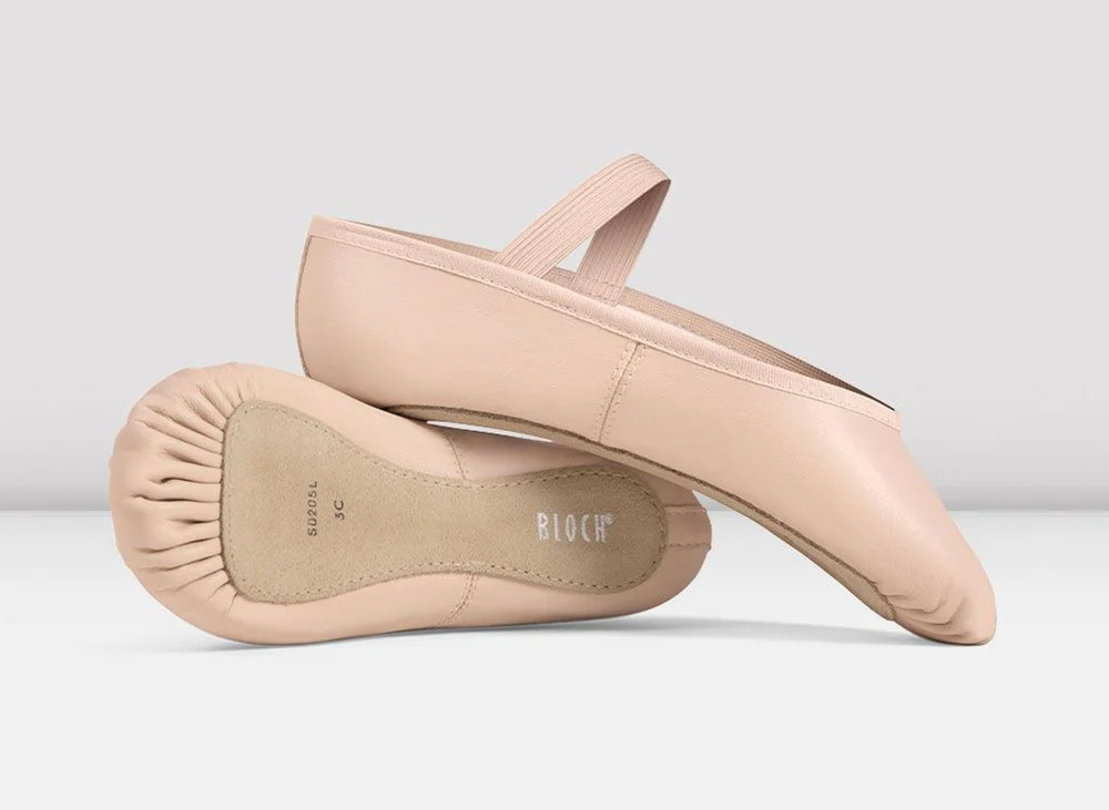 Dansoft Leather Ballet Shoes Ladies 5C Dance Performance Theatrical Pink New